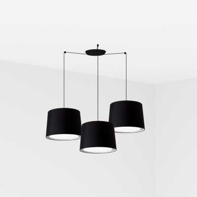 Ceiling lamp in matte black steel with E27 socket by TORCIEU