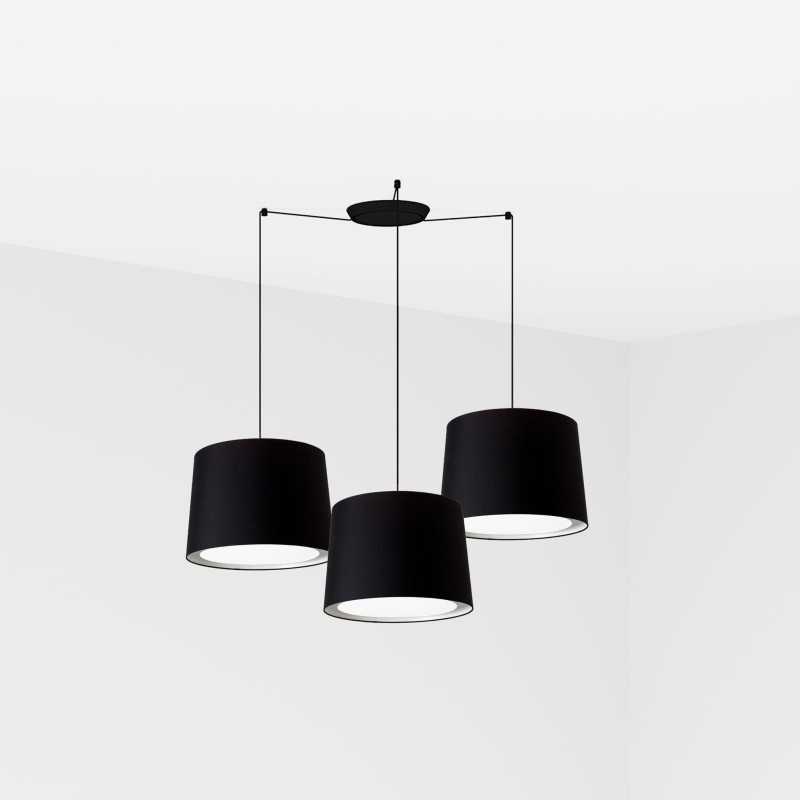 Ceiling lamp in matte black steel with E27 socket by TORCIEU