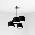Ceiling lamp in matte black steel with E27 socket, SOLGNE.