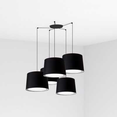 Ceiling lamp in matte black steel with E27 socket, SOLGNE.