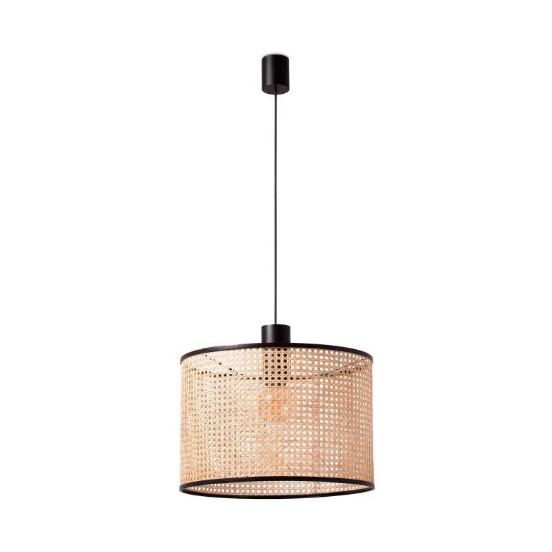 Ceiling lamp in matte black steel with E27 socket LA RUA