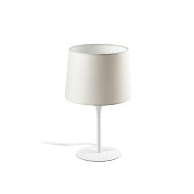 Table lamp steel E27 white JALLERE
