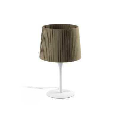 Table lamp steel E27 white HOMMERT