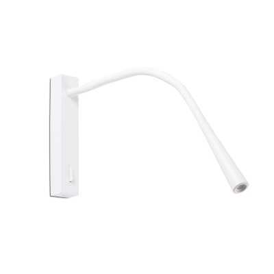 Wall lamp with integrated LED in matte white steel MAUZAC
