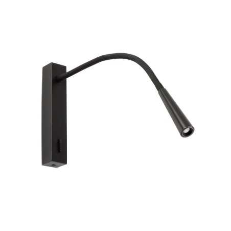 Wall lamp with integrated LED in matte black steel CHARRAY