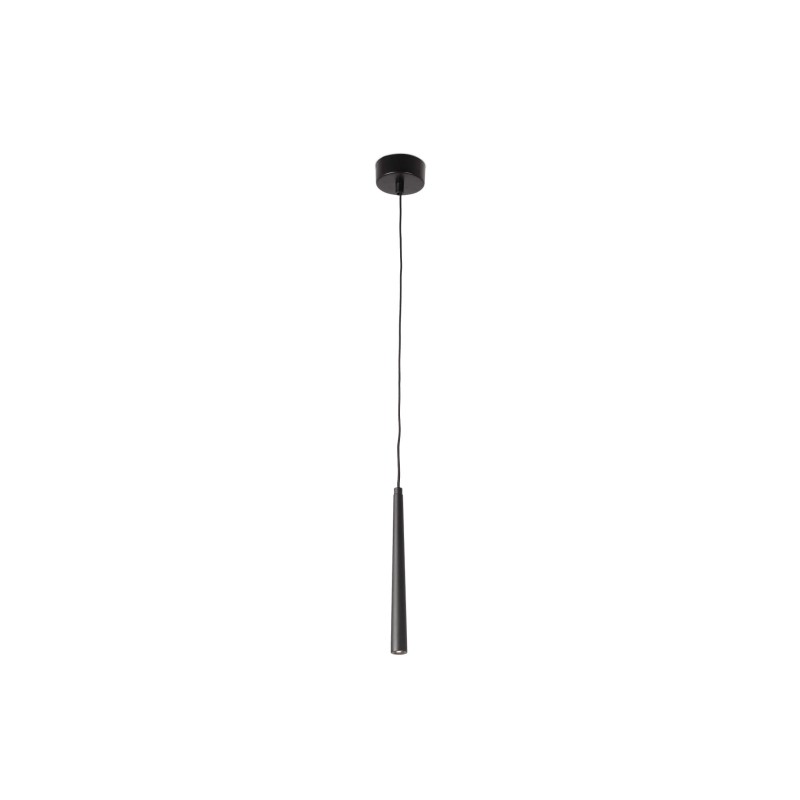 Ceiling lamp with integrated LED in matte black aluminum HOMMES