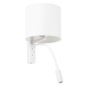 Wall lamp in matte white steel with E27 socket, MARGNY
