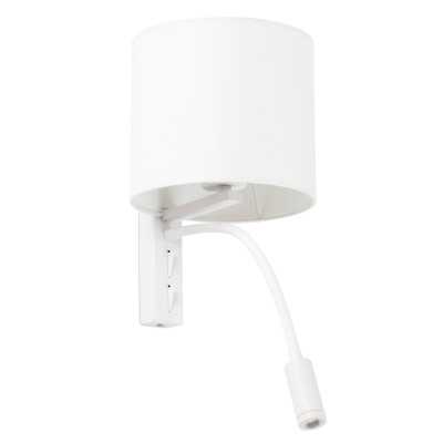 Wall lamp in matte white steel with E27 socket, MARGNY