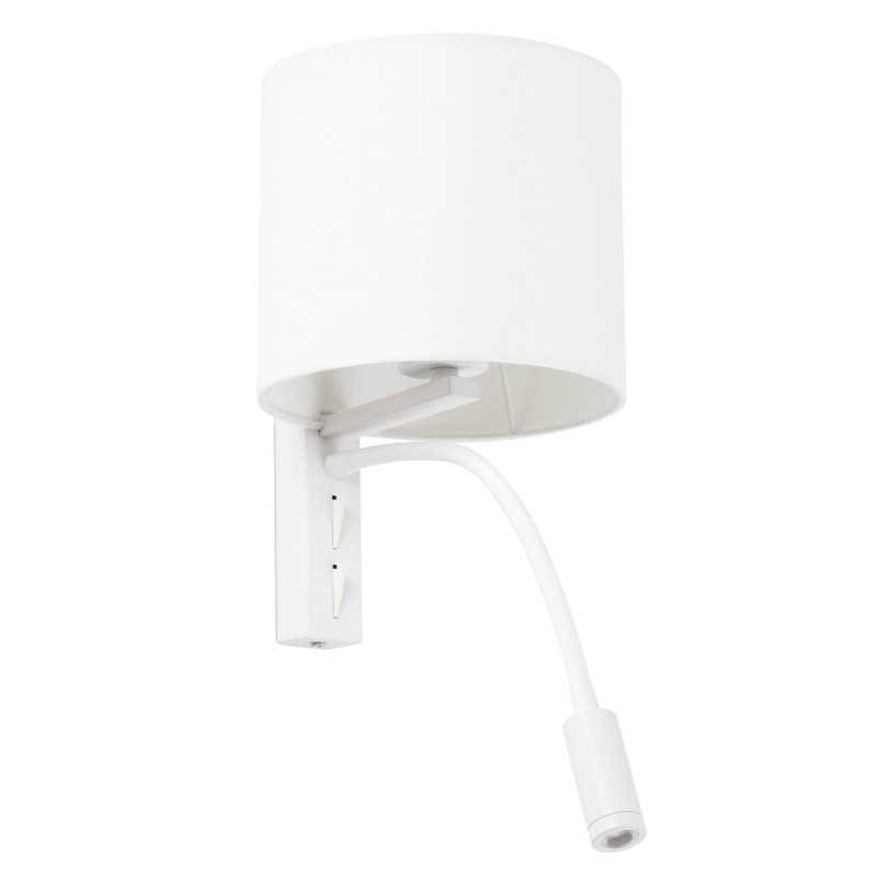 Wall lamp in matte white steel with E27 socket, MARGNY