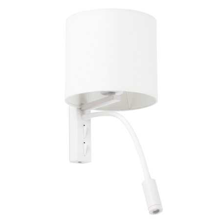 Wall lamp in matte white steel with E27 socket, MARGNY
