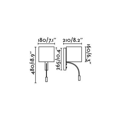 Wall lamp in matte white steel with E27 socket, MARGNY