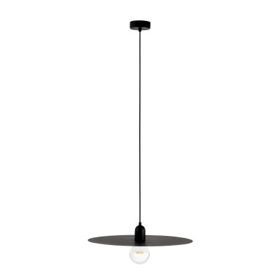 Ceiling lamp in matte black steel E27 SANZAY