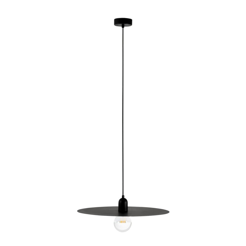 Ceiling lamp in matte black steel E27 SANZAY