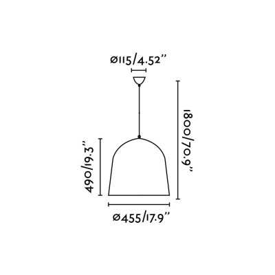 Aluminum ceiling lamp E27 matte black KERITY
