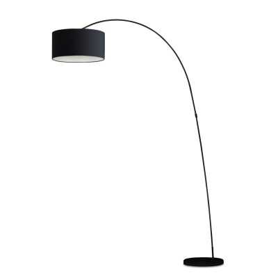 Floor lamp in matte black steel with E27 socket, BATSERE.