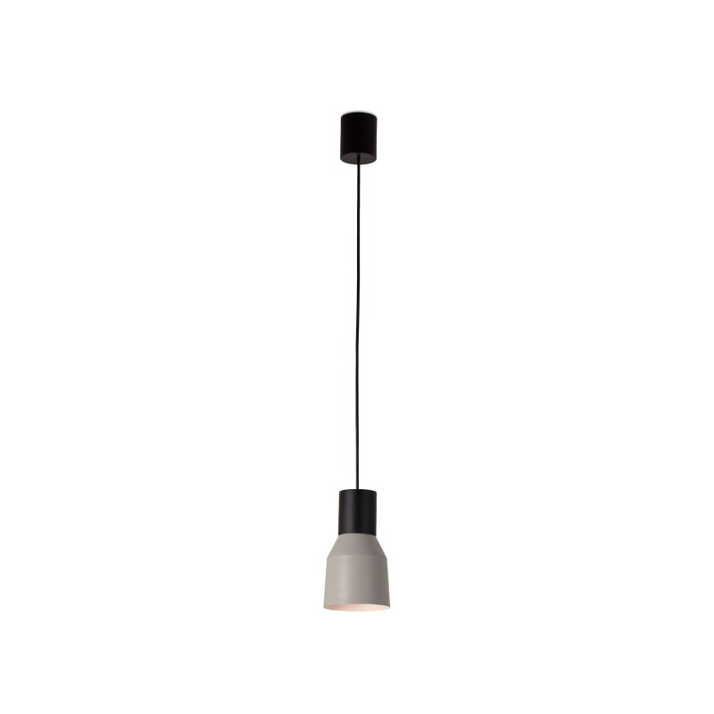 Ceiling lamp in matte black steel with E27 socket, HUMBERT.