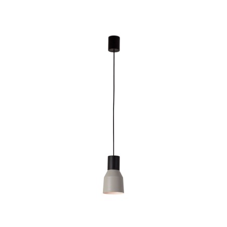 Ceiling lamp in matte black steel with E27 socket, HUMBERT.