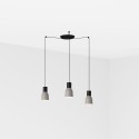 Ceiling lamp in matte black steel with E27 socket BLAGNAC