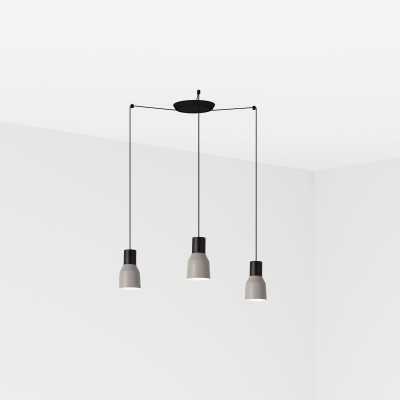 Ceiling lamp in matte black steel with E27 socket BLAGNAC