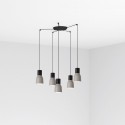 Ceiling lamp in matte black steel with E27 socket MERACQ