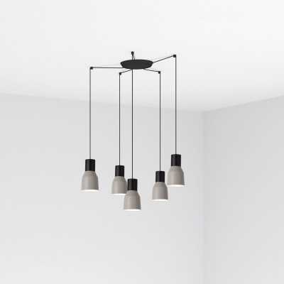 Ceiling lamp in matte black steel with E27 socket MERACQ