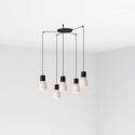 Ceiling lamp in matte black steel E27 LOUEUSE