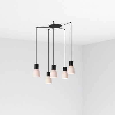 Ceiling lamp in matte black steel E27 LOUEUSE