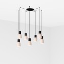 Ceiling lamp in matte black steel E27 SALBERT