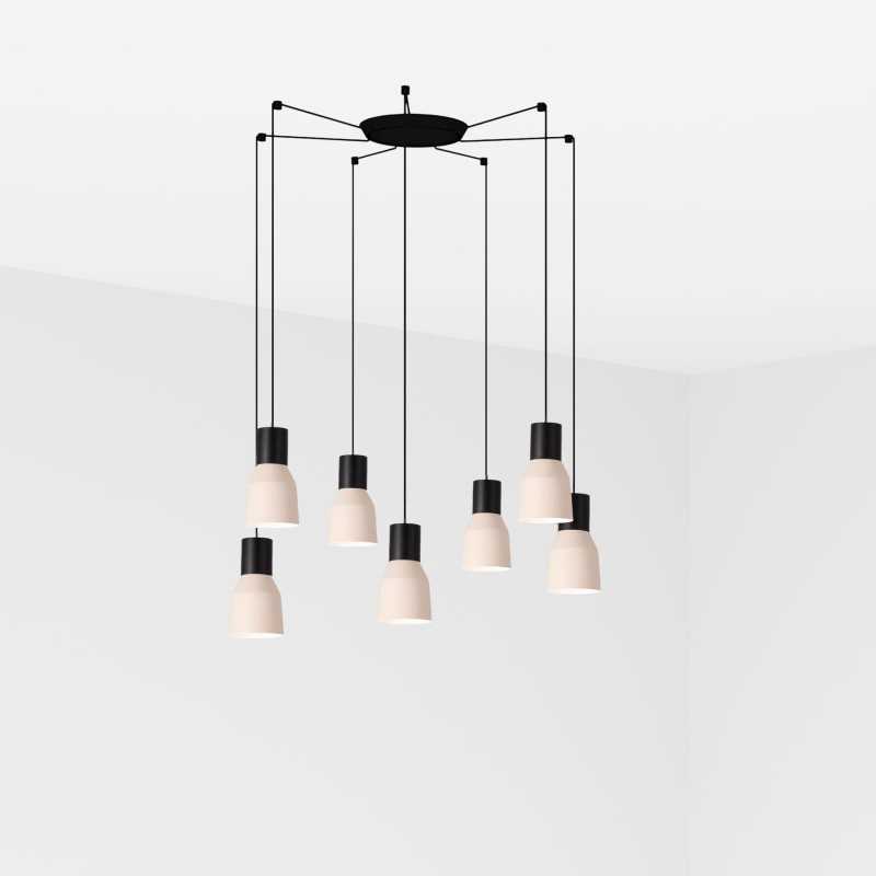 Ceiling lamp in matte black steel E27 SALBERT
