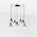 Ceiling lamp in matte black steel E27 BOUSSY