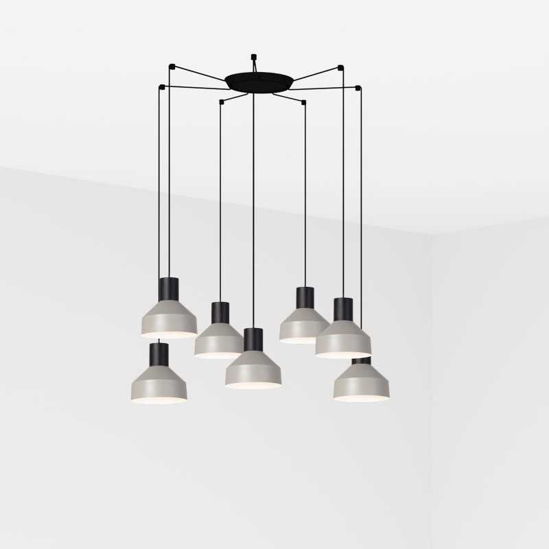 Ceiling lamp in matte black steel E27 BOUSSY