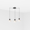 Ceiling lamp in matte black steel with E27 socket, L'OLLA