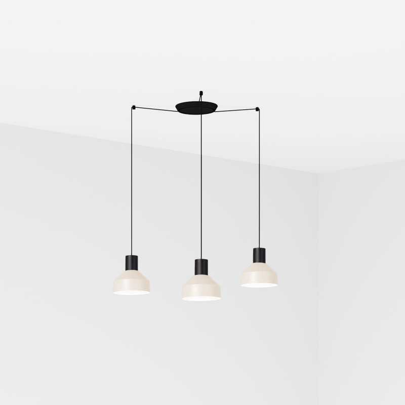 Ceiling lamp in matte black steel with E27 socket, L'OLLA