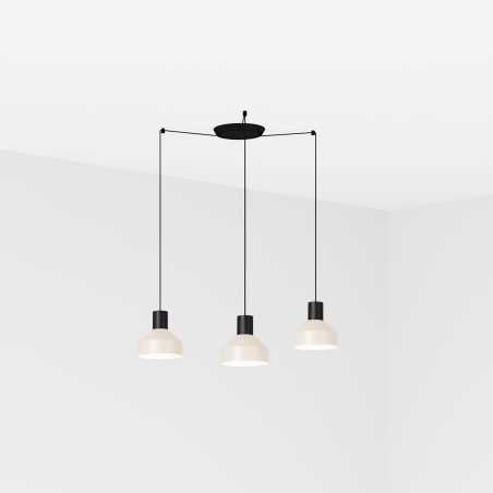 Ceiling lamp in matte black steel with E27 socket, L'OLLA