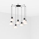 Ceiling lamp in matte black steel with E27 socket KERBRAT