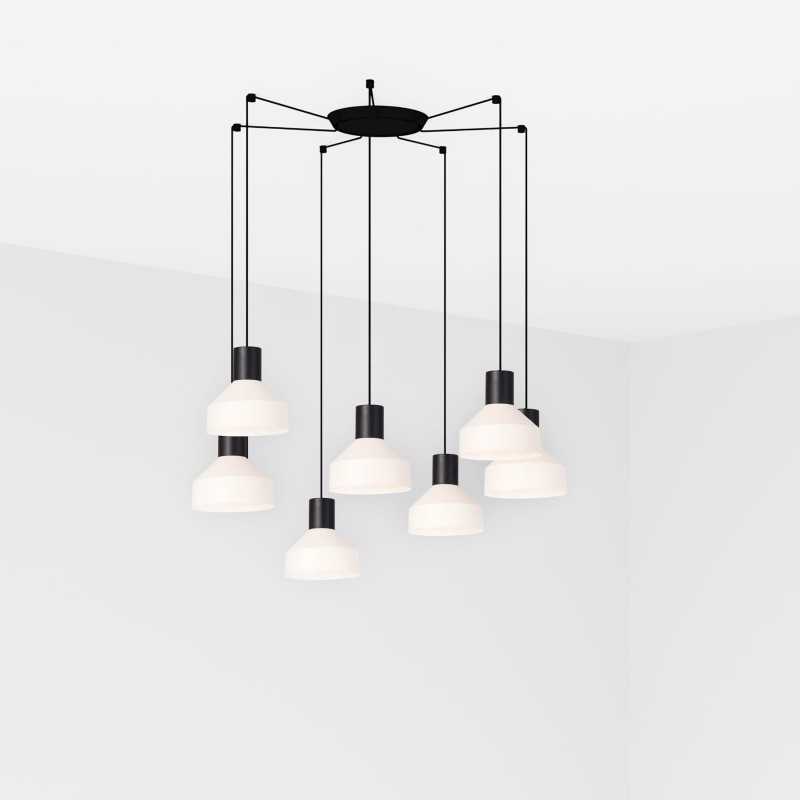 Ceiling lamp in matte black steel with E27 socket KERBRAT