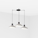 Ceiling lamp in matte black steel with E27 socket, BERTHES.