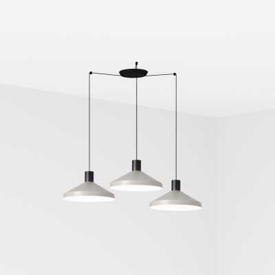 Ceiling lamp in matte black steel with E27 socket, BERTHES.