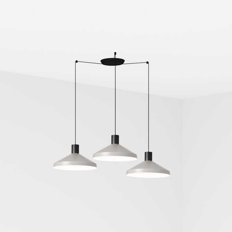 Ceiling lamp in matte black steel with E27 socket, BERTHES.