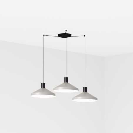 Ceiling lamp in matte black steel with E27 socket, BERTHES.