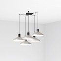 Ceiling lamp in matte black steel with E27 socket, LIZERAY.