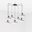 Ceiling lamp in matte black steel with E27 socket DEMUIN