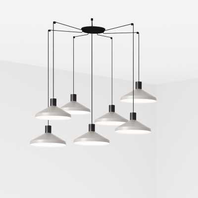 Ceiling lamp in matte black steel with E27 socket DEMUIN