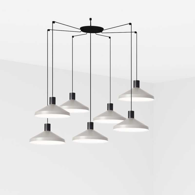 Ceiling lamp in matte black steel with E27 socket DEMUIN