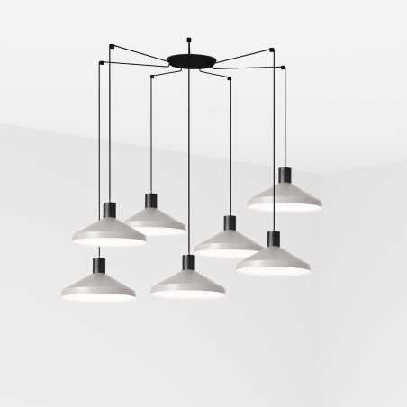 Ceiling lamp in matte black steel with E27 socket DEMUIN