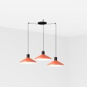 Ceiling lamp in matte black steel E27 COURET