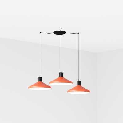 Ceiling lamp in matte black steel E27 COURET