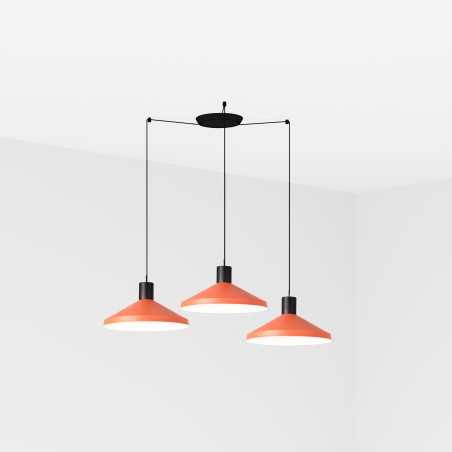 Ceiling lamp in matte black steel E27 COURET