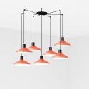 Ceiling lamp in matte black steel with E27 socket, CAMBRIN.