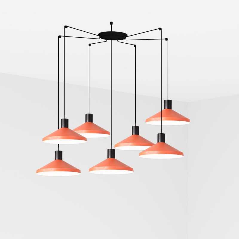 Ceiling lamp in matte black steel with E27 socket, CAMBRIN.